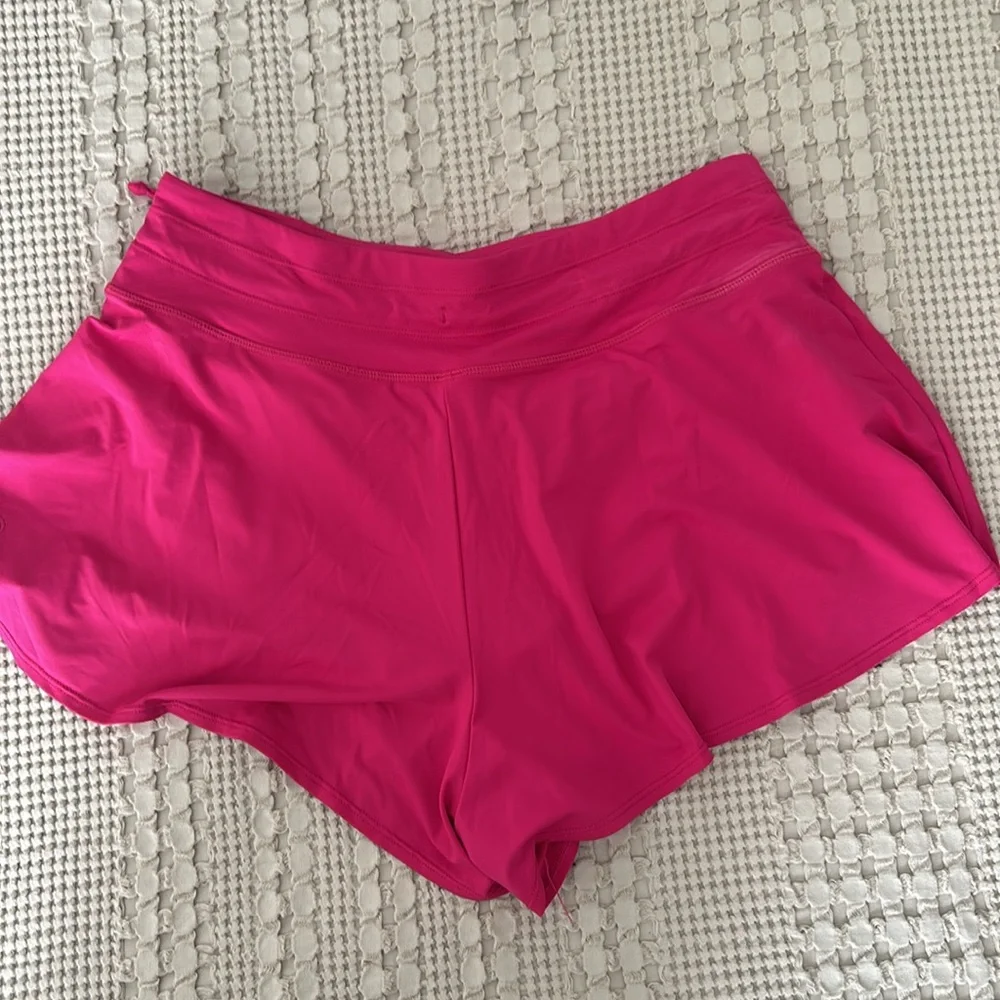 CRZ YOGA hot pink sports shorts_5